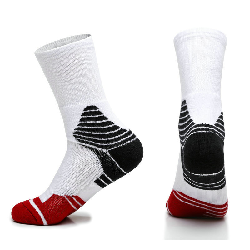 Men Sports Socks Towel Bottom Socks Outdoor Professional Basketball Athletic Badminton Thick Non-slip Socks